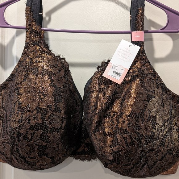 NWT 42G Cacique Lightly Lined Full Coverage Bra with 5 Hooks - Picture 6 of 9